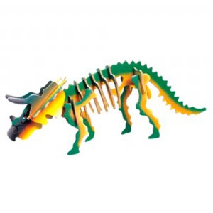 Triceratops - kolorowe puzzle 3D (AK)